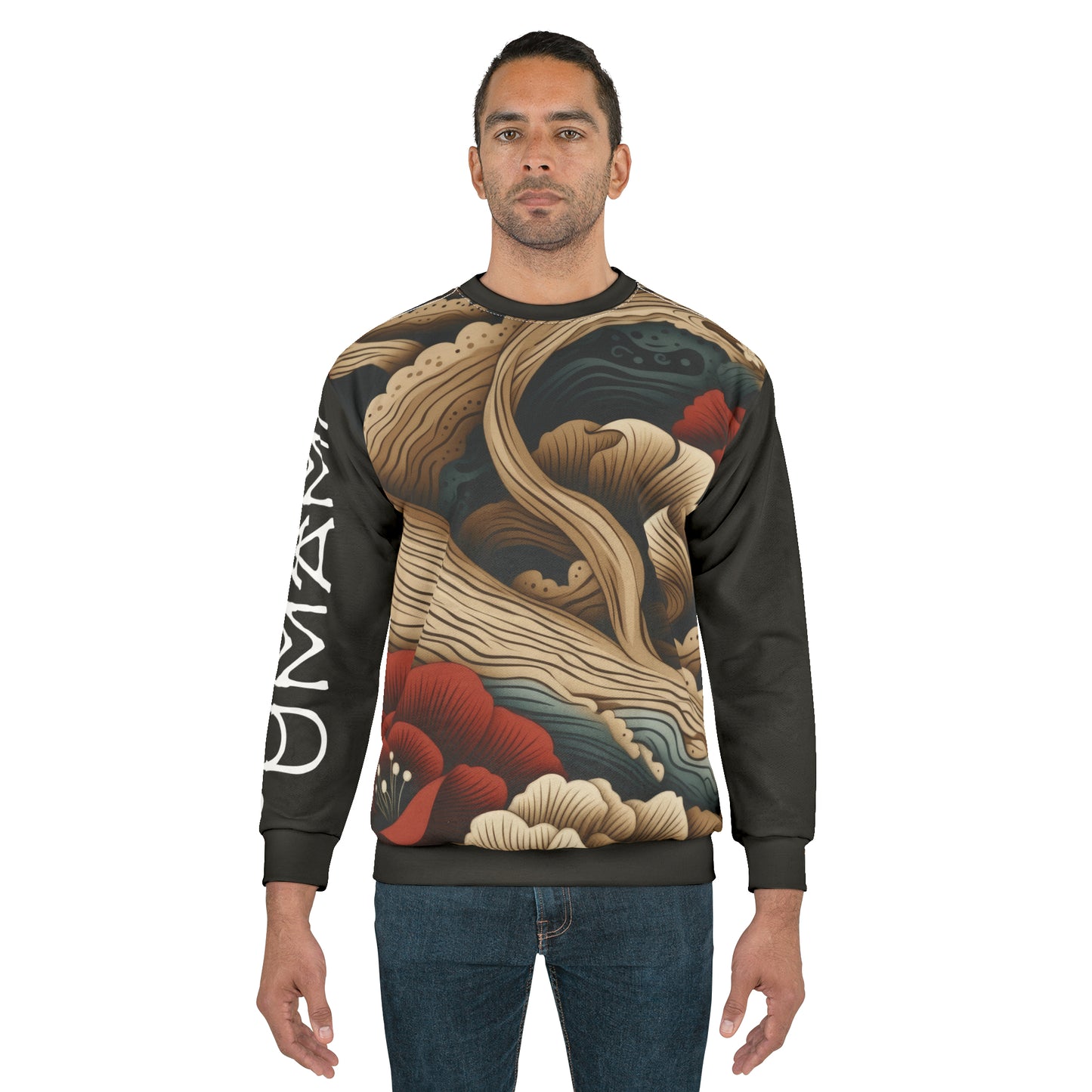 Unisex Sweatshirt Asian Style Black