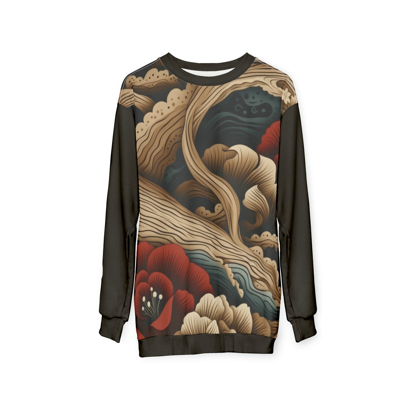 Unisex Sweatshirt Asian Style Black