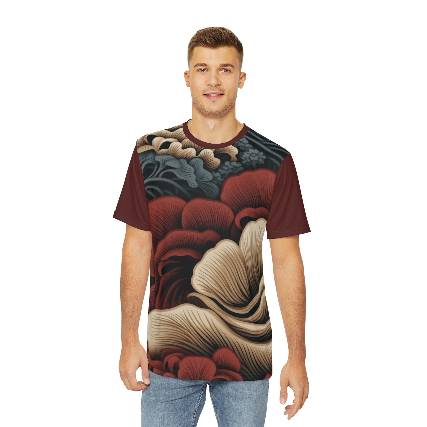 Dark Red Asian Style Tee