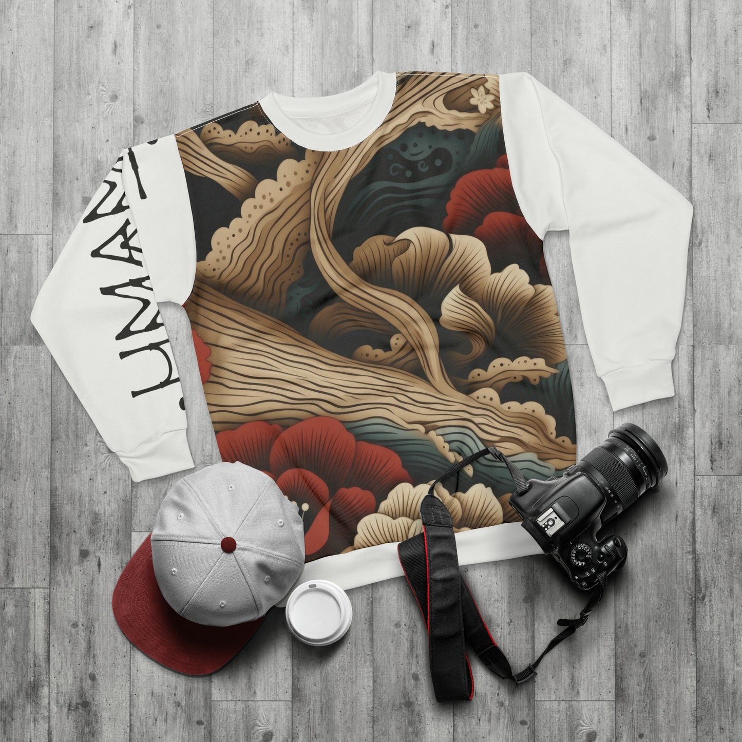 Unisex Sweatshirt Asian Style White