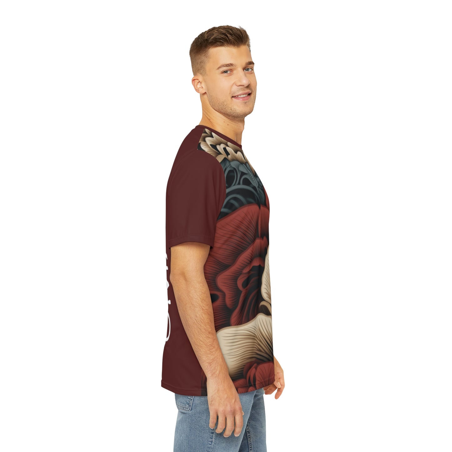 Dark Red Asian Style Tee