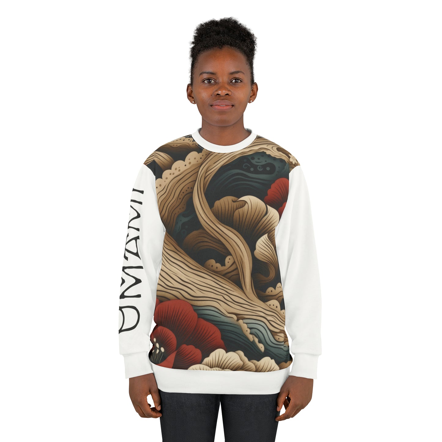 Unisex Sweatshirt Asian Style White