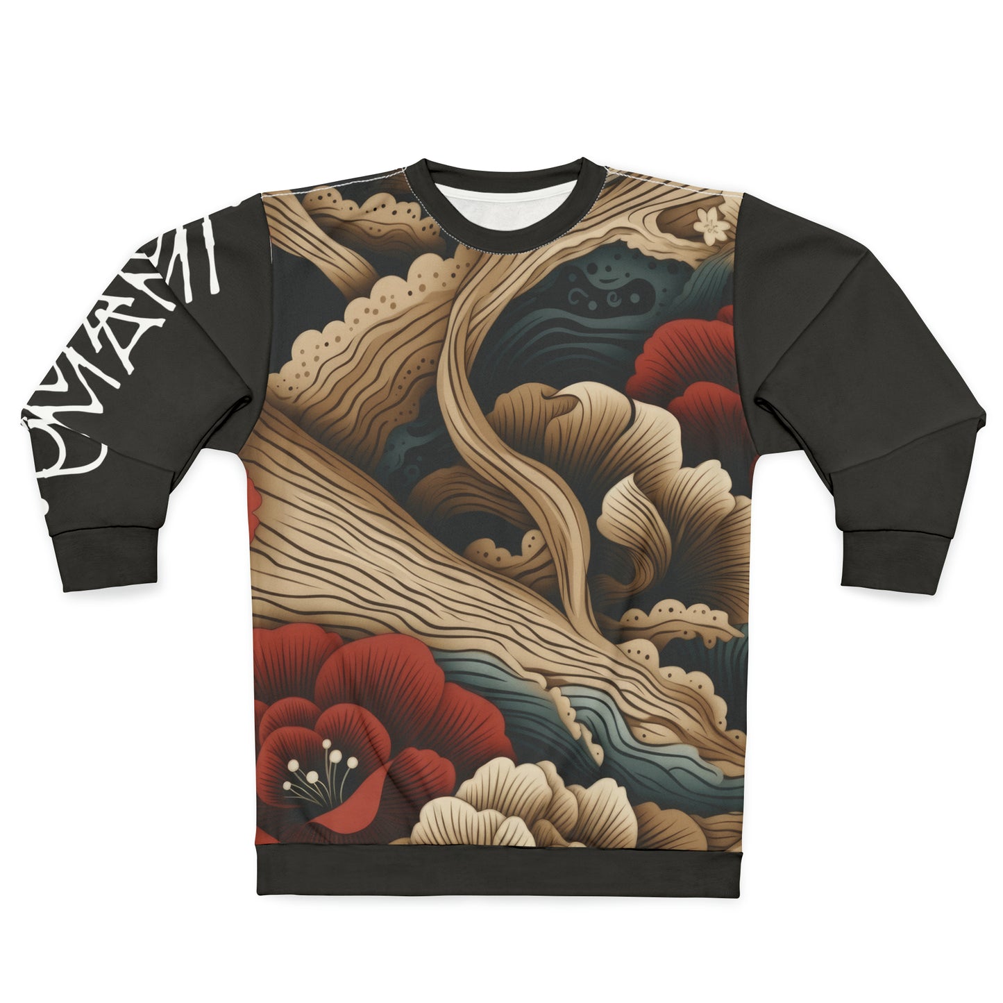 Unisex Sweatshirt Asian Style Black