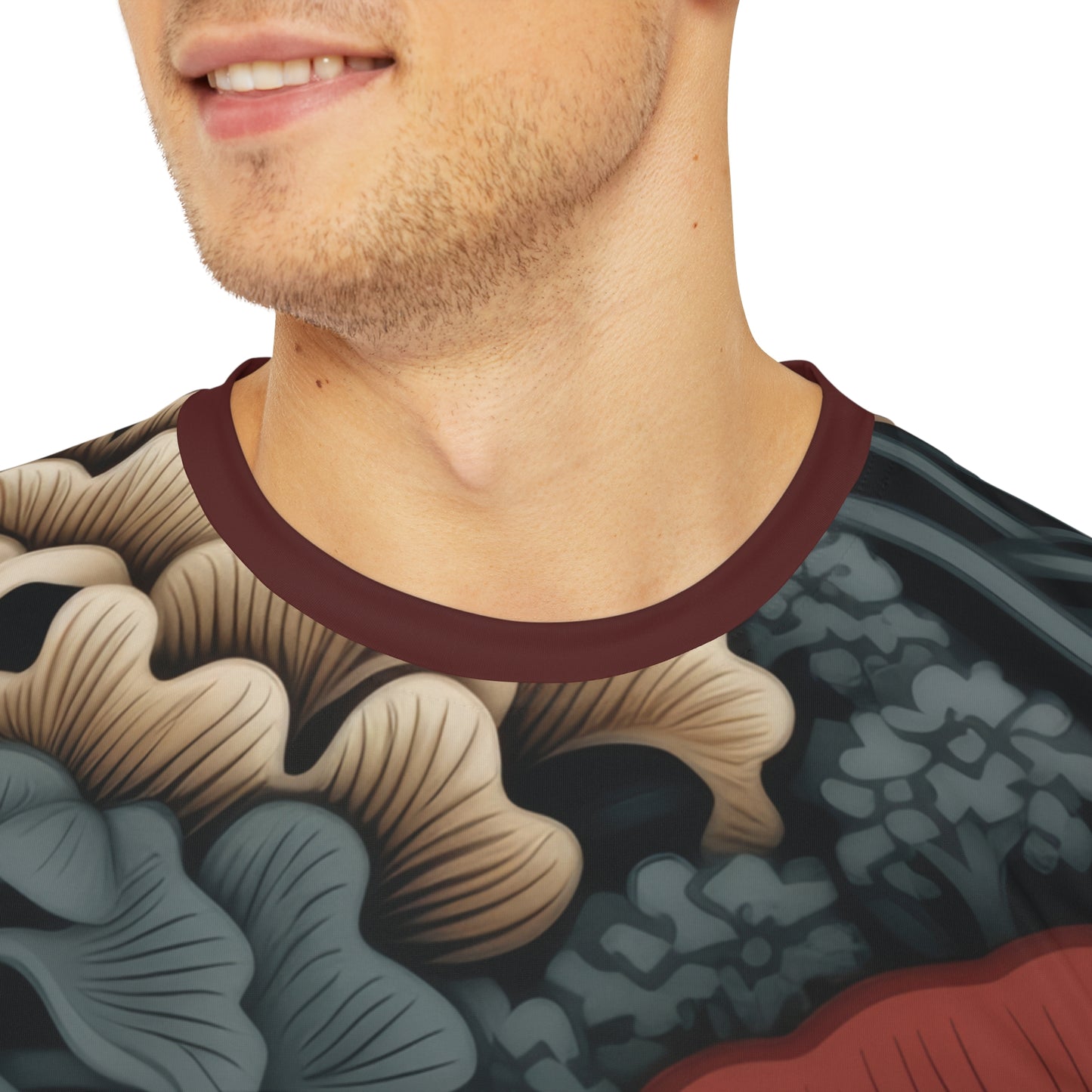 Dark Red Asian Style Tee