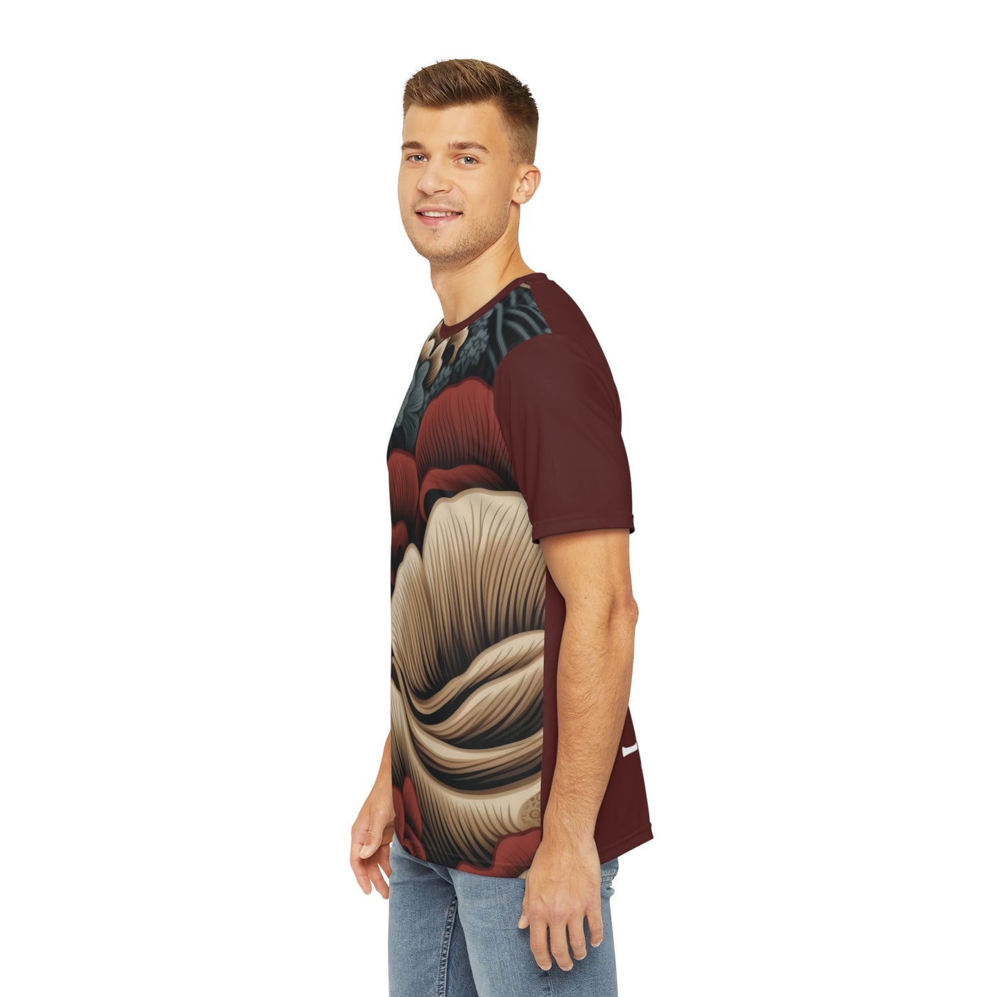 Dark Red Asian Style Tee