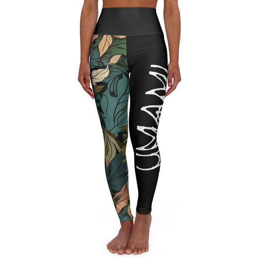 Leggings de yoga taille haute Feuilles Umami