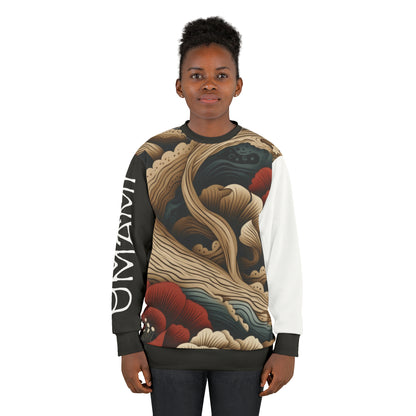 Unisex Sweatshirt Asian Style White Sleeve 