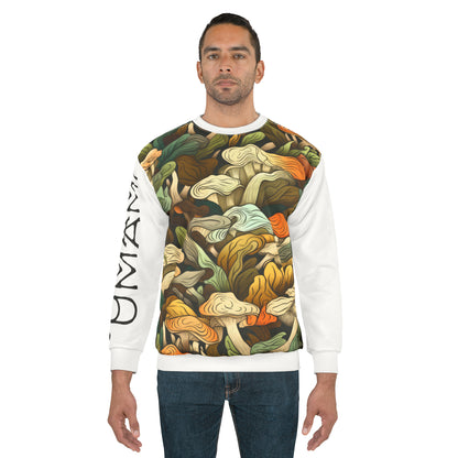 Unisex Sweatshirt Mushrooms White