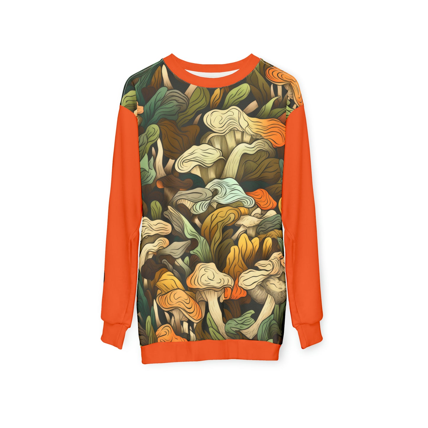Unisex Sweatshirt Mushrooms Orange