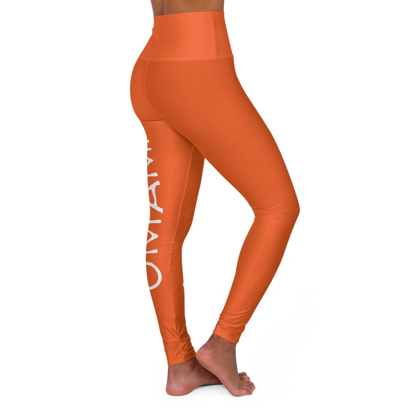 Leggings de yoga taille haute Orange Umami