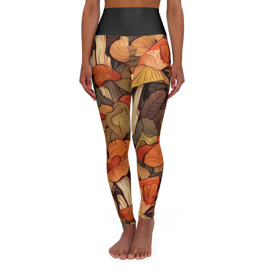Leggings de yoga taille haute Feuilles d'automne