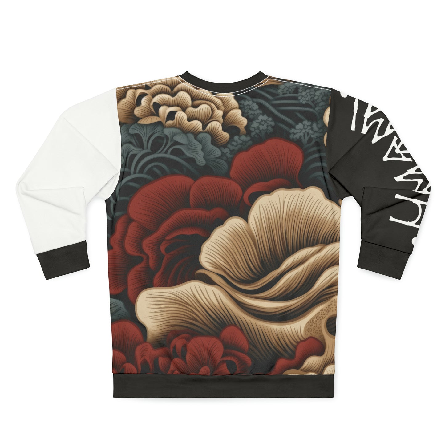 Unisex Sweatshirt Asian Style White Sleeve 