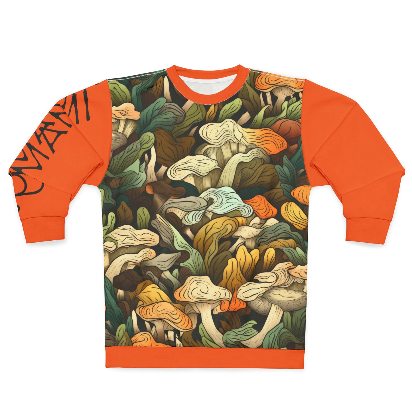 Unisex Sweatshirt Mushrooms Orange