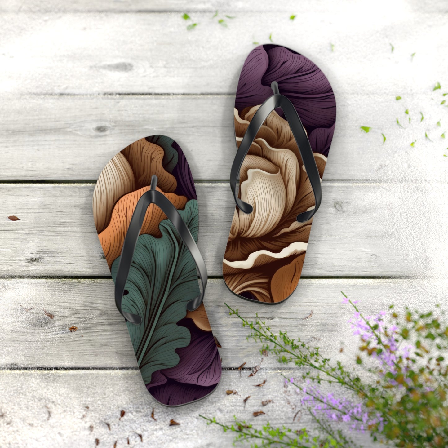 Beach sandal Dark vegetables 2 