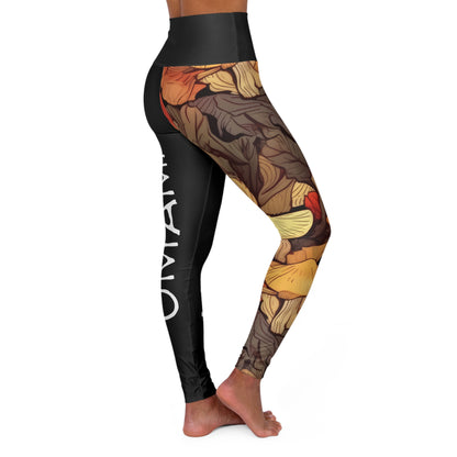 Leggings de yoga taille haute Feuille d'automne Umami