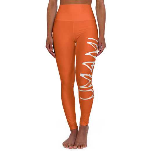 Leggings de yoga taille haute Orange Umami