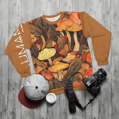 Unisex Sweatshirt Fall Leaves Light Brown 