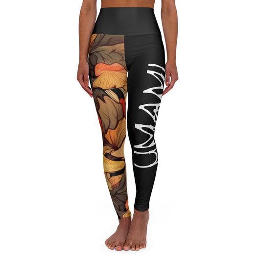 Leggings de yoga taille haute Feuille d'automne Umami