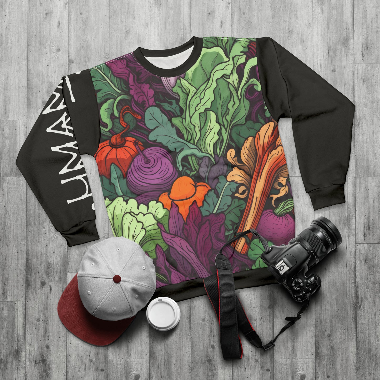 Unisex Sweatshirt Vegetables Black