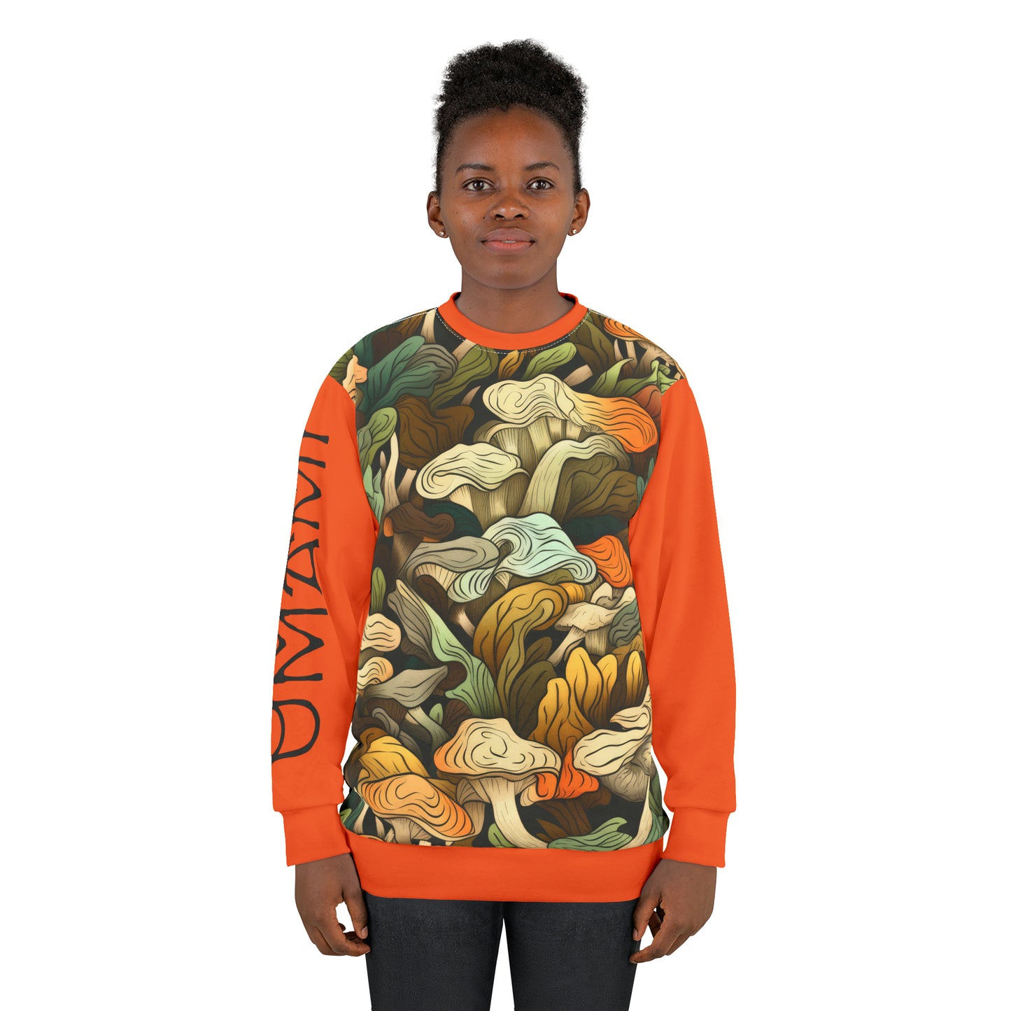 Unisex Sweatshirt Mushrooms Orange