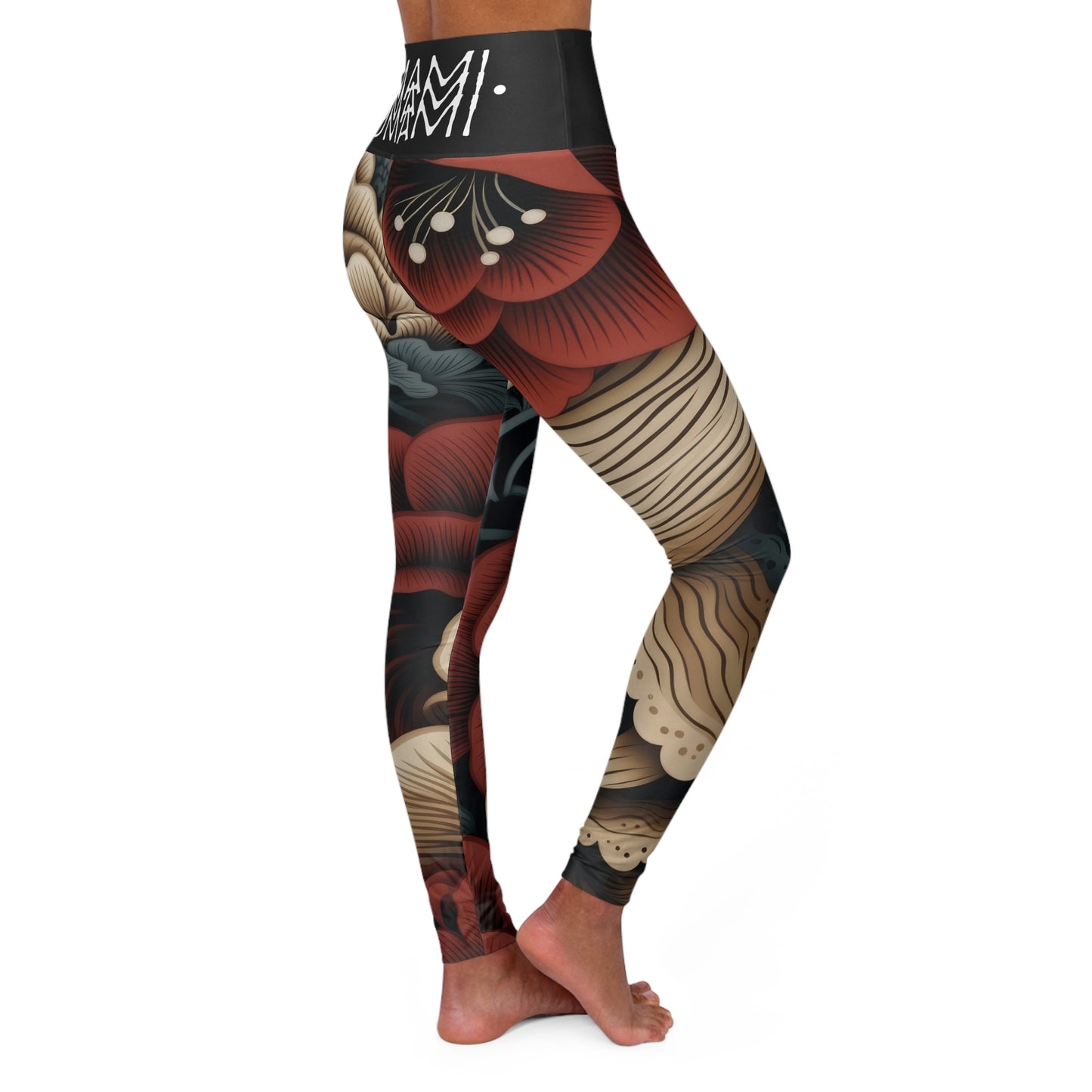 Asian Style High Waisted Yoga Leggings 
