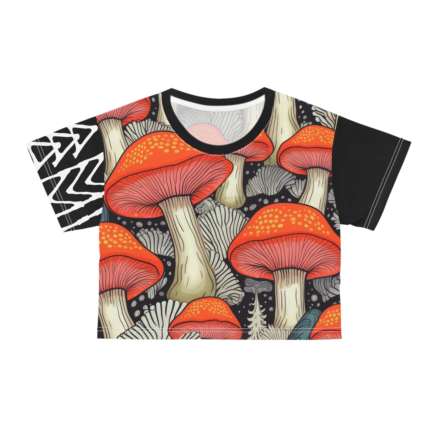Crop Tee Amanita Black 