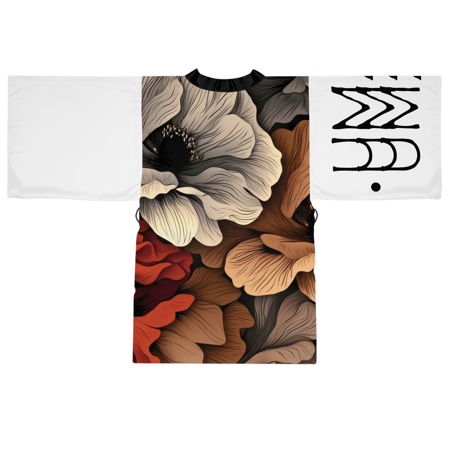 Robes de style kimono Fleurs Blanc