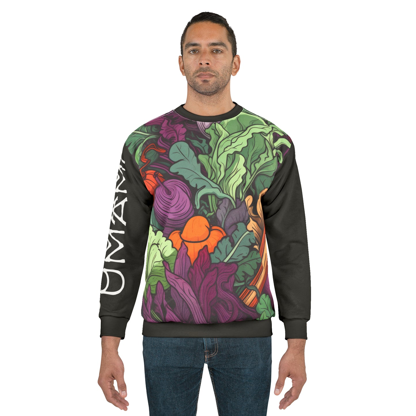 Unisex Sweatshirt Vegetables Black