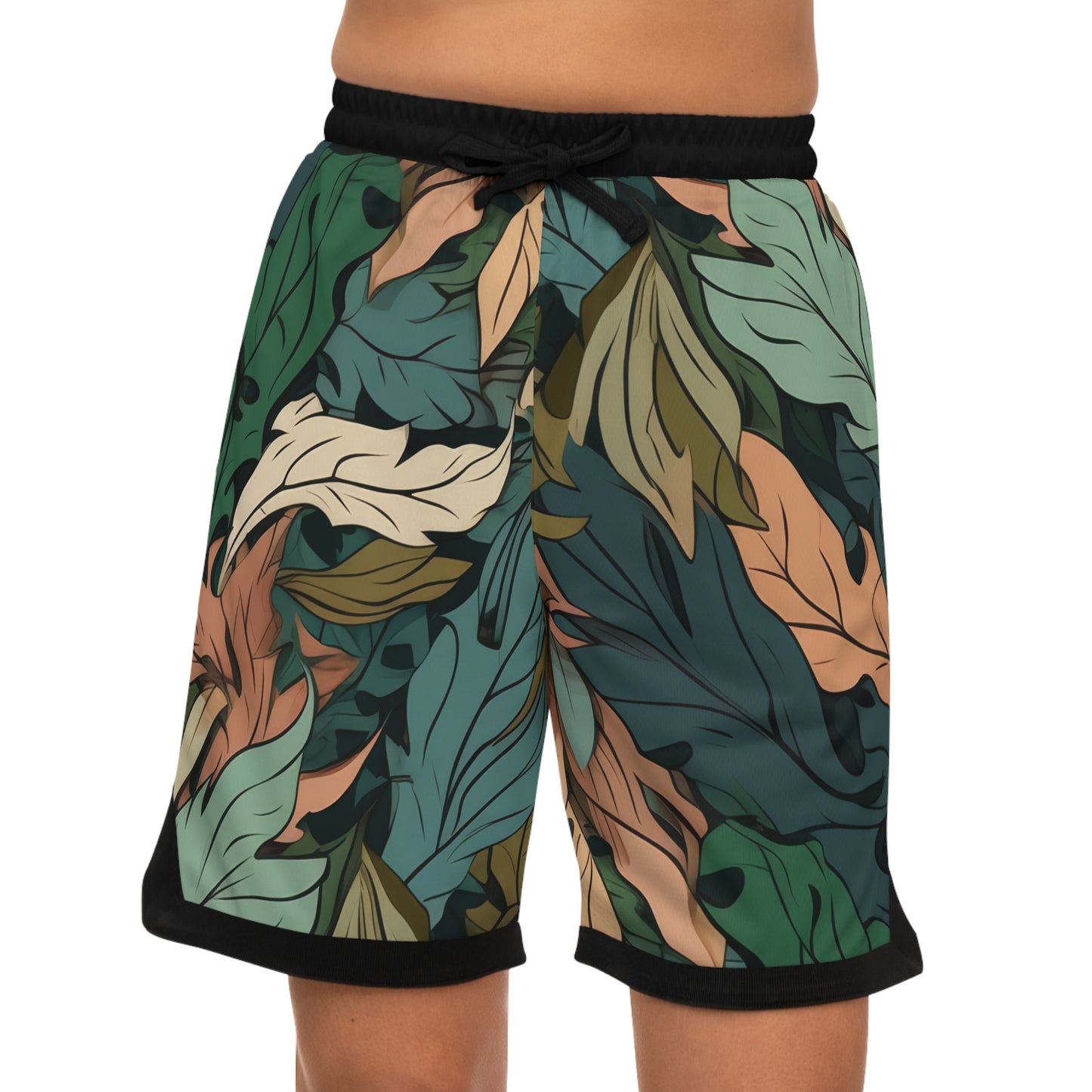 Basketball Shorts Feuilles Camo