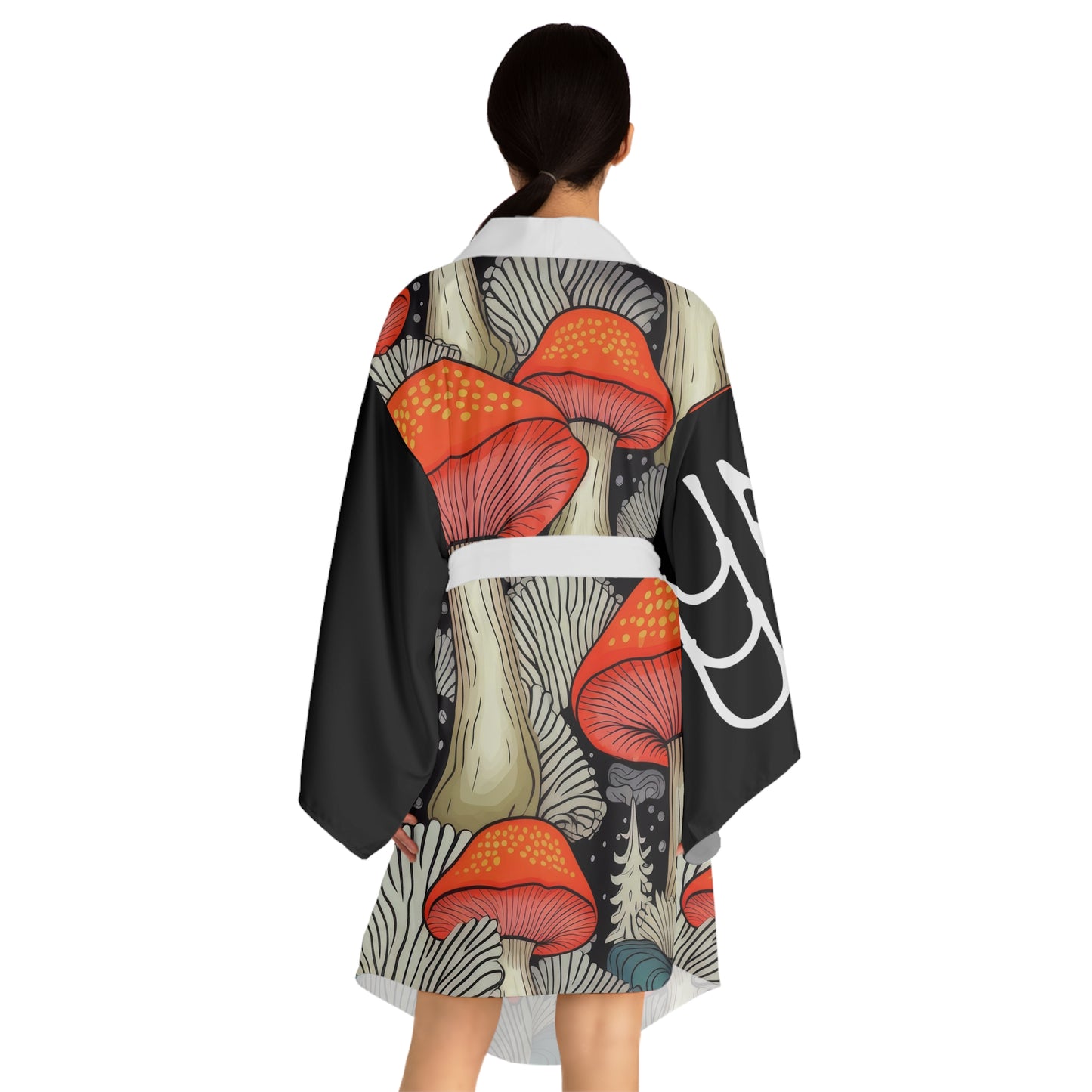 Robes de style kimono Amanita Noir
