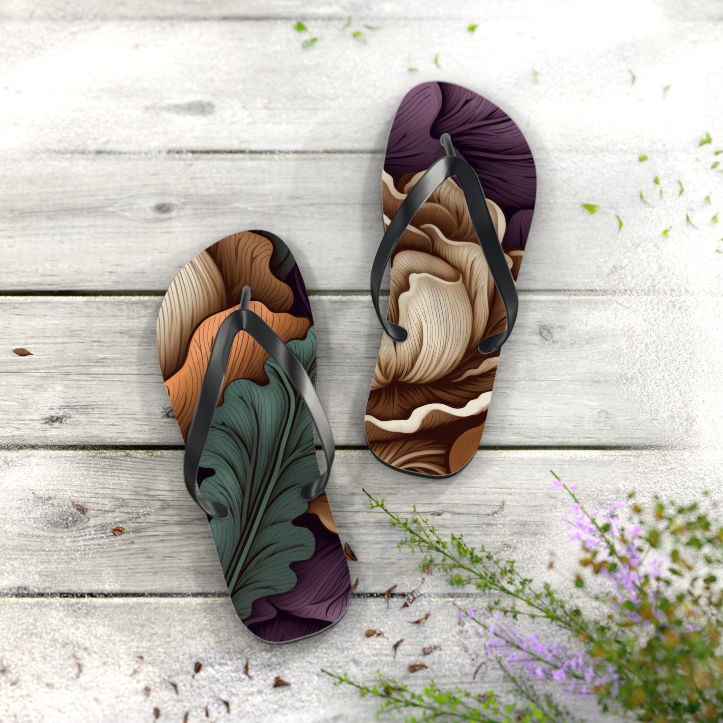 Beach sandal Dark vegetables 2 