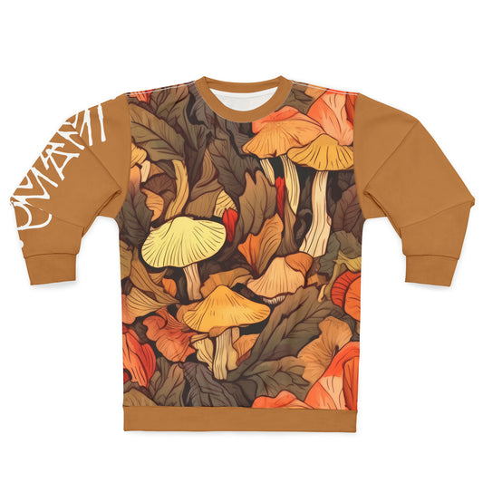 Unisex Sweatshirt Fall Leaves Light Brown 