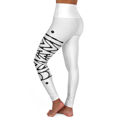 High-waisted yoga leggings White Umami 