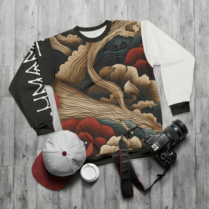 Unisex Sweatshirt Asian Style White Sleeve 