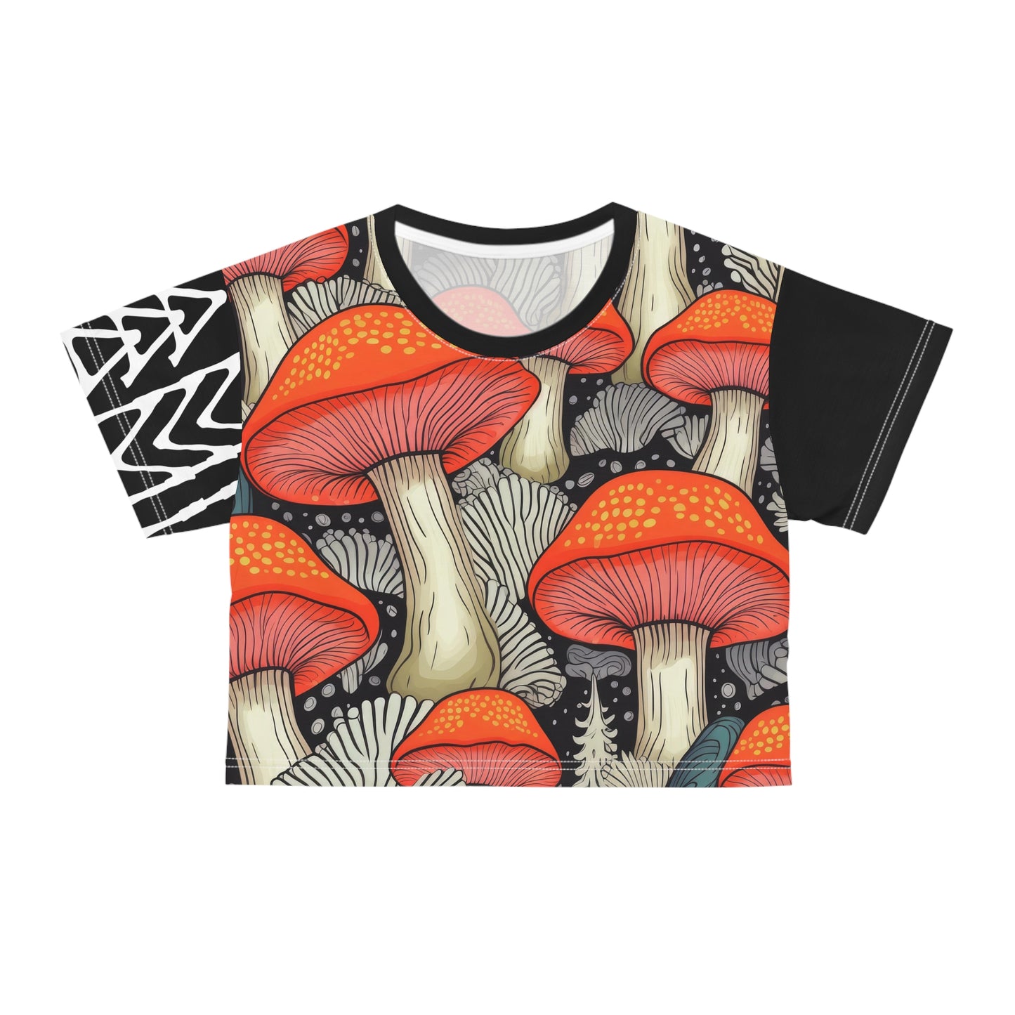 Crop Tee Amanita Black 