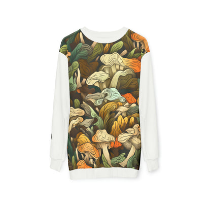 Unisex Sweatshirt Mushrooms White